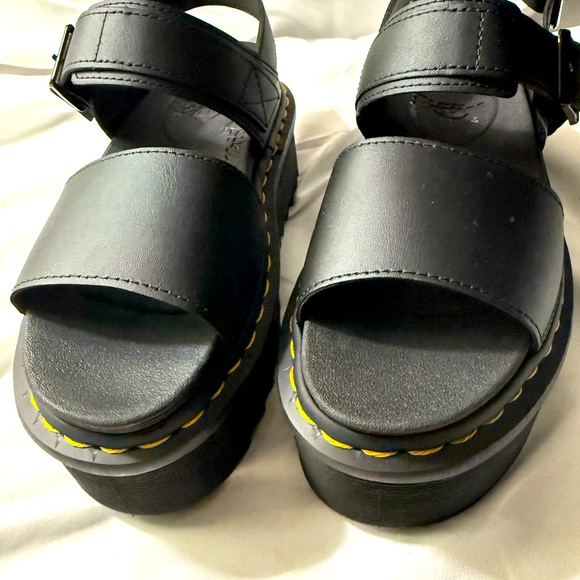 Dr. Martens Shoes - Dr Martens Voss Quad Black Platform Women’s Sandals Size 7